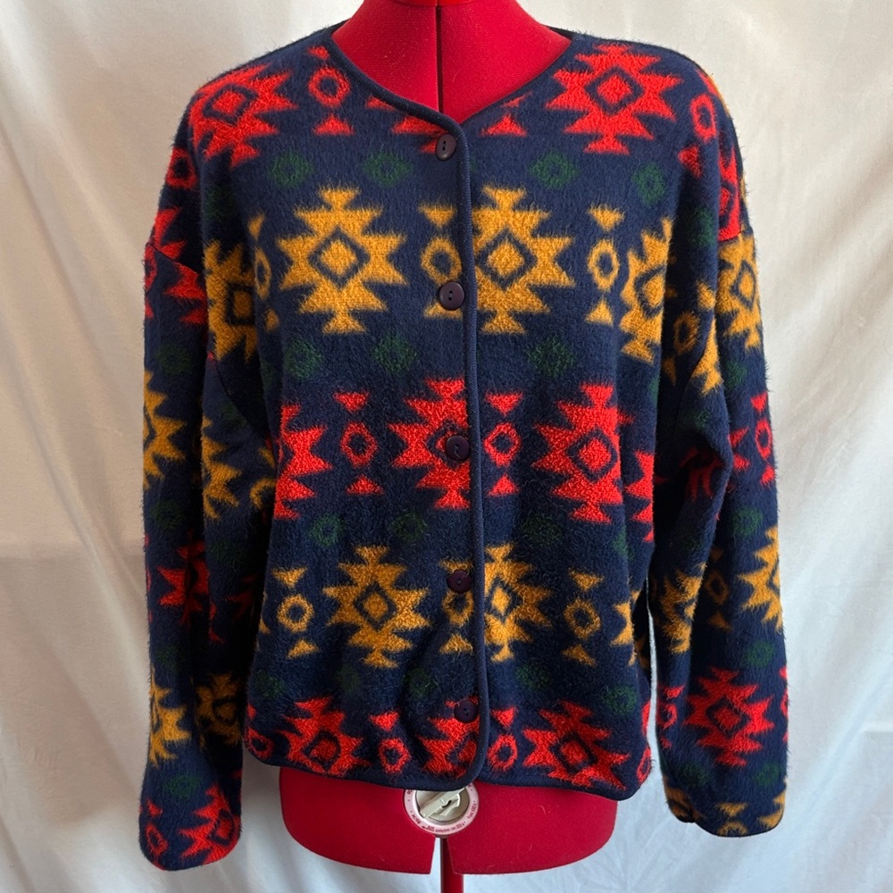 Geometric Pattern Colorful Cardigan Women's